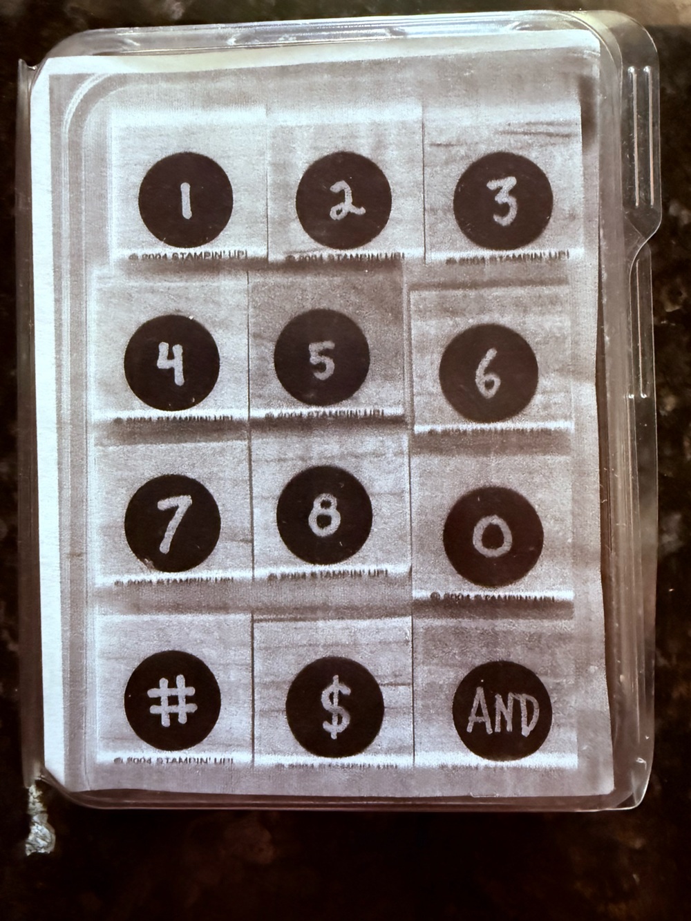 Stampin’ Up Alphadots Vintage 2004 Numbers and symbols Brand New